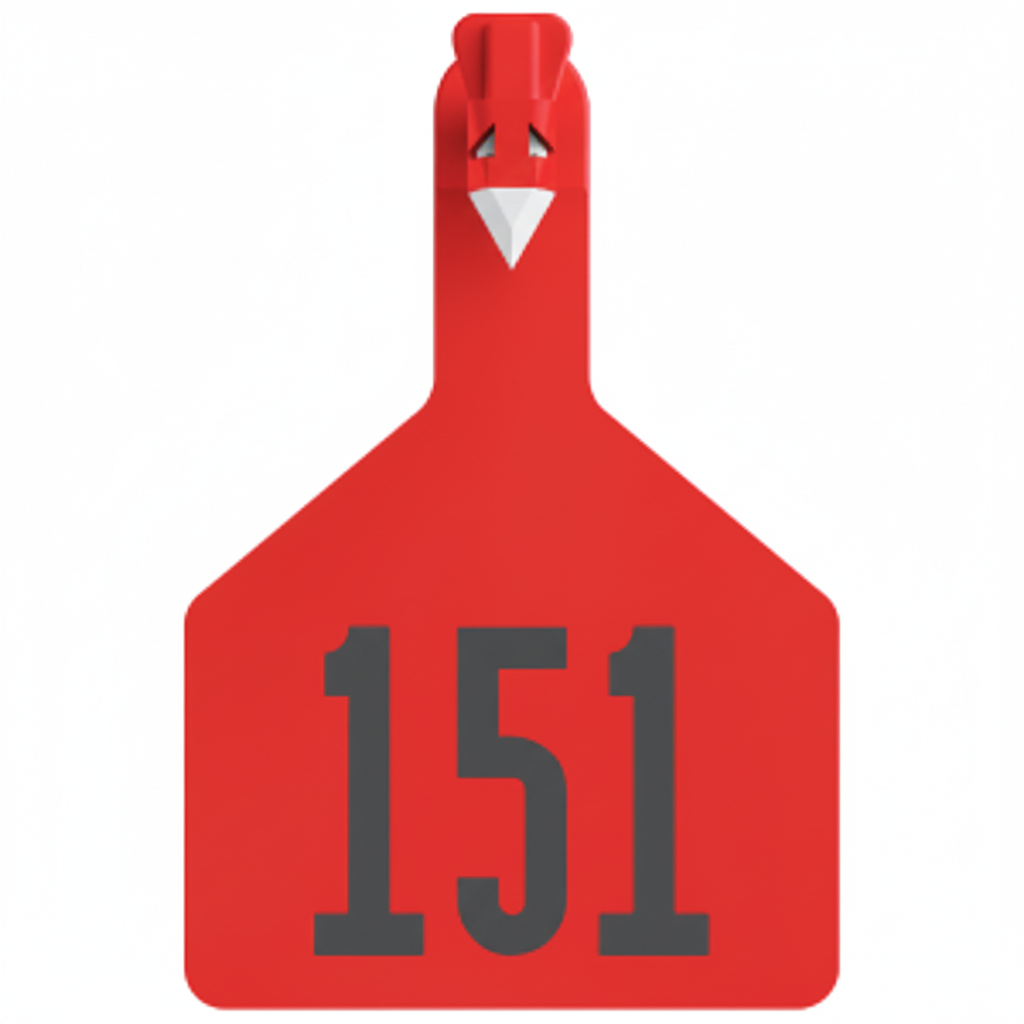 Red Z1 cow tag