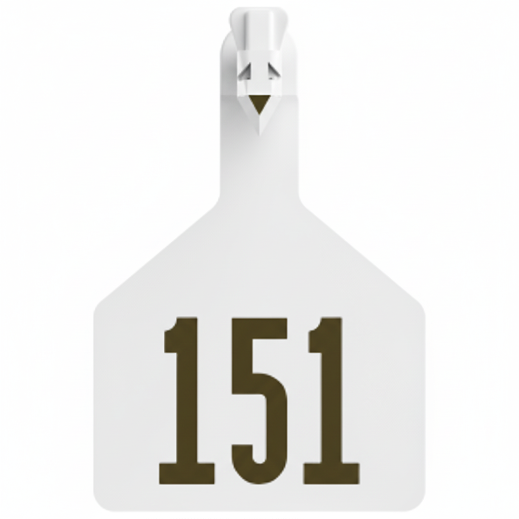 White Z1 cow tag