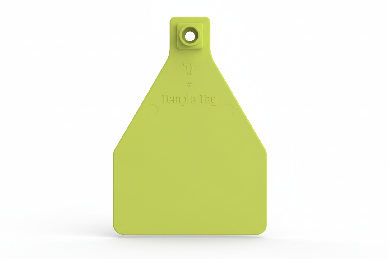 Chartreuse Herdsman Blank Cow Tags