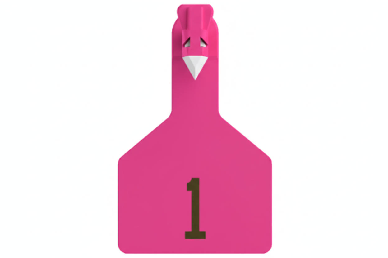 Pink Z1 Pre-Numbered Long Neck Calf Tags