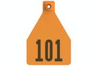Orange Herdsman Pre-Numbered Cow Tags