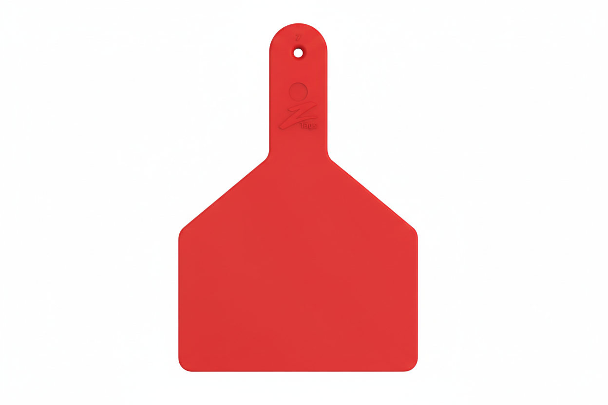 Red Z1 Blank Cow Tags
