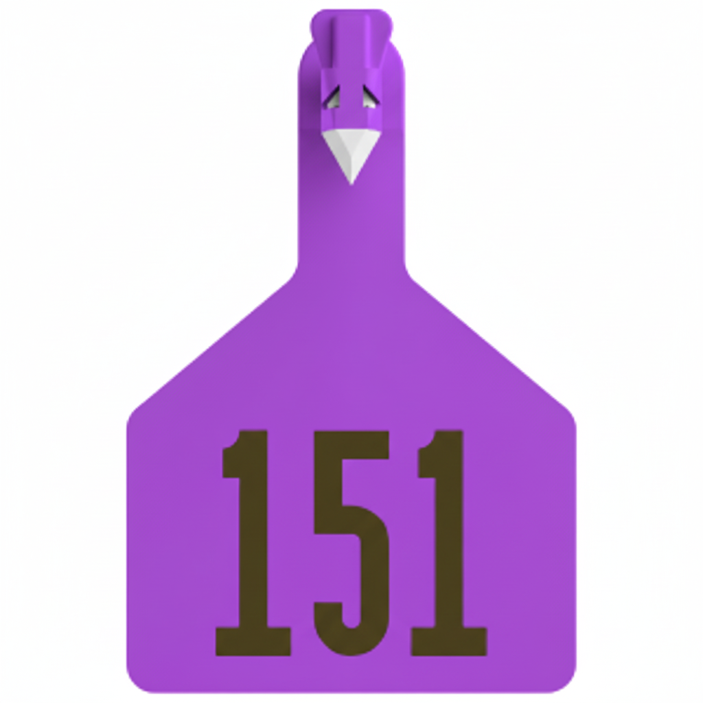 Purple Z1 cow tag