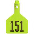 Chartreuse Z1 cow tag