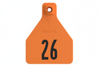 Orange Herdsman Pre-Numbered Calf Tags