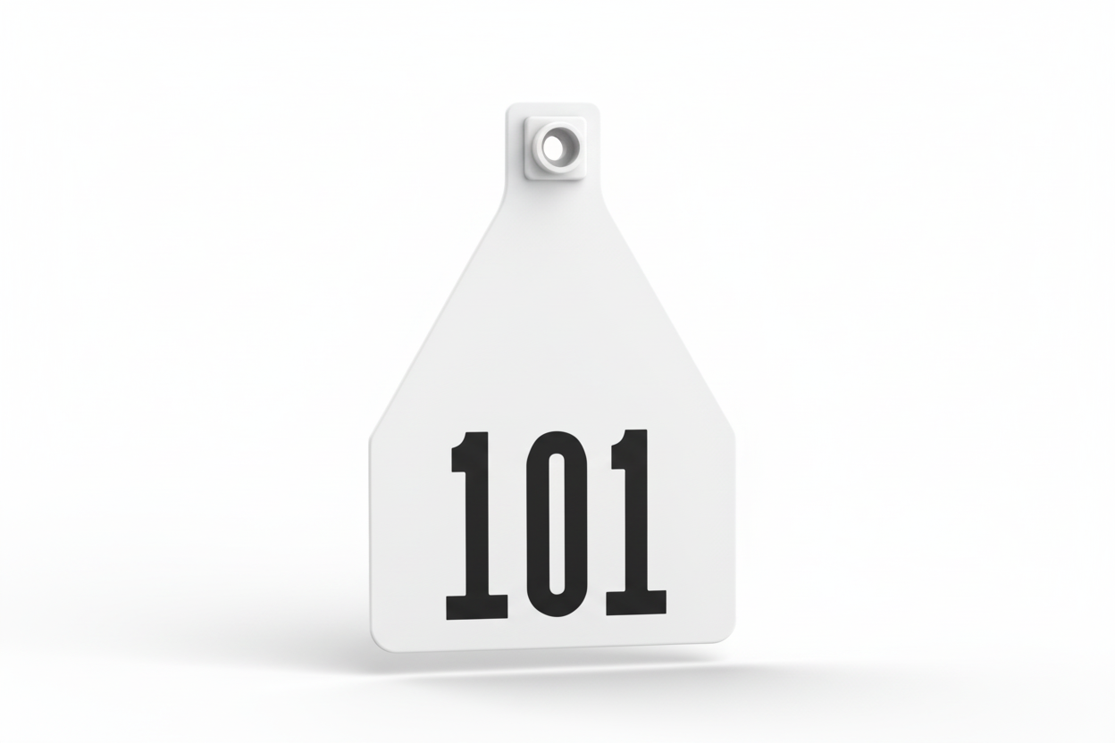 White Herdsman Pre-Numbered Cow Tags